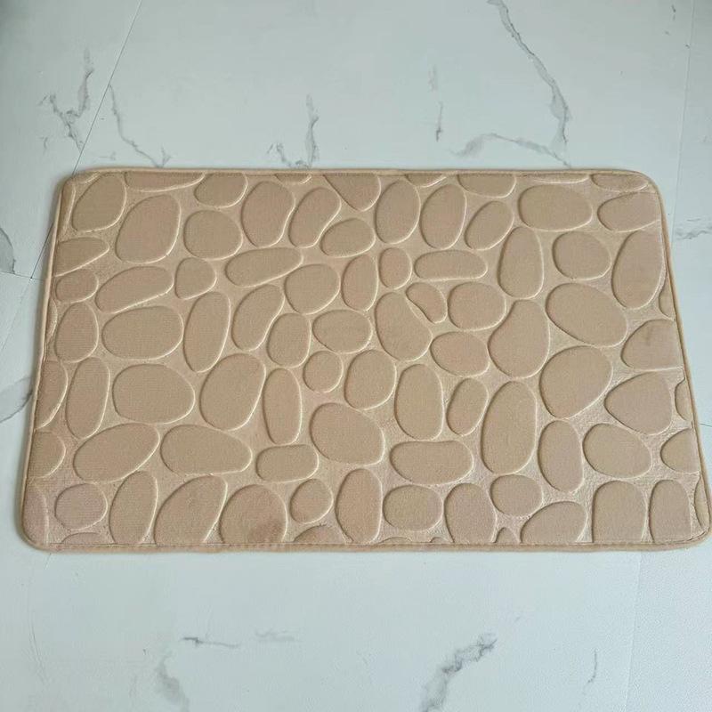 Pebble Embossed Water-Absorbing Anti-Slip Bathroom Floor Mat
