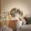 16 Inch Fashions Wall Clock Dining Room Living Moon The Earth Modelling LED Light Silent Movement Bedroom Clock Wall Decoration