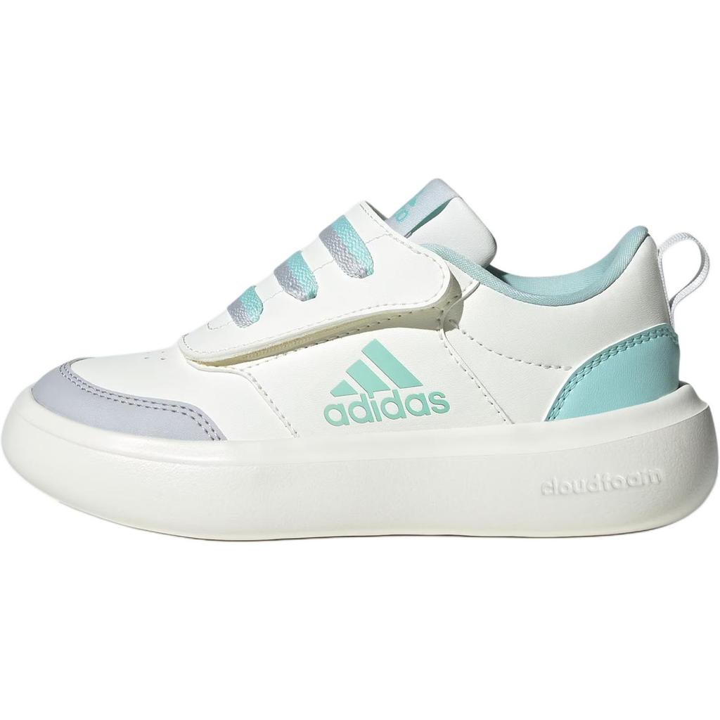 Adidas Park St Synthetic Leather Fabric AC Comfortable Versatile Fashion Durable Low-Top Kids Casual Shoes Kids Casual Shoes Light-Blue Gray JR2136