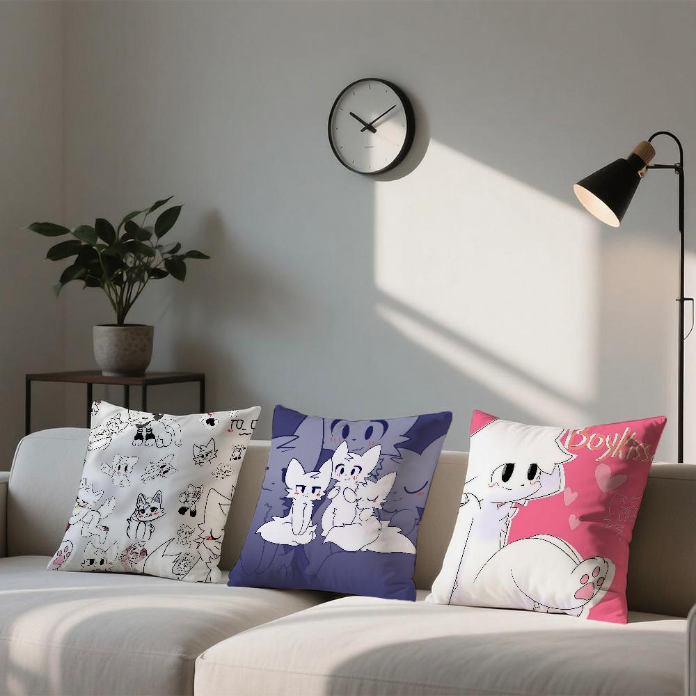 cushion cover Square K-kisser Sofa Car B-Boy Cushion Cover Cute Casual Skin-Friendly Comfortable Pillow Cover