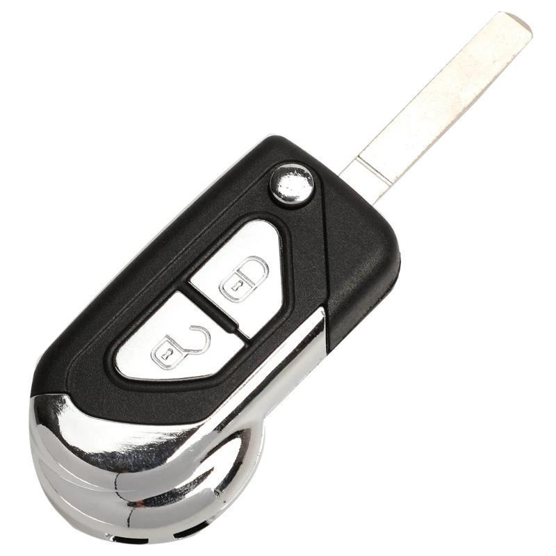 Funda de carcasa para llave de coche plegable con 2 botones para Citroën DS3, cubierta de carcasa para llave VA2 sin cortar