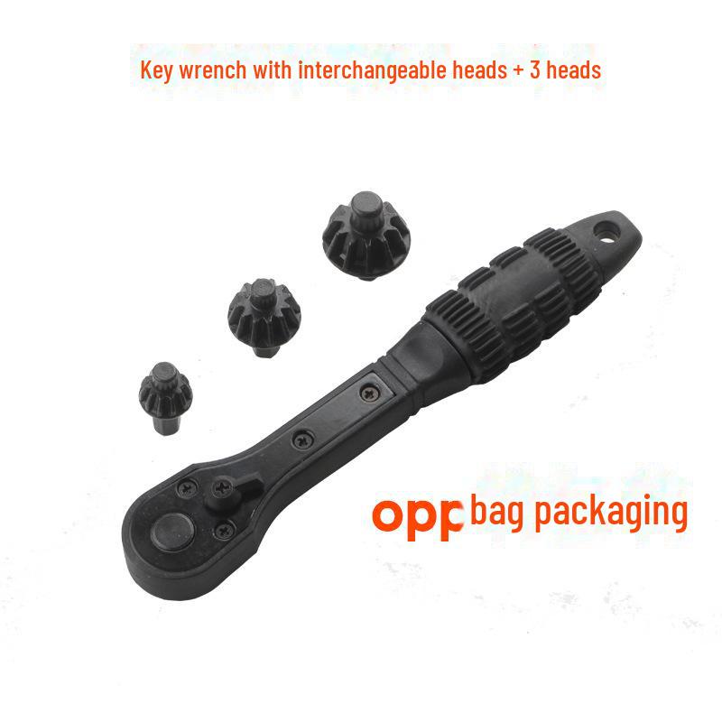 Interchangeable Electric Drill Chuck Key with Ratchet Wrench for Quick Disassembly and Assembly