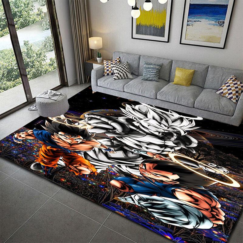 Dragon Ball Super Hero Pattern Floor Ruganime Soft Washable Cartoon Floor Carpet