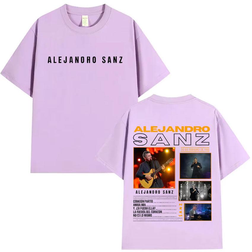 Singer Alejandro Sanz Graphic Fashion Tshrit Summer Harajuku T Shirt Gothic Mens Cotton Tshirt Casual Oversized Tees Fans Gift