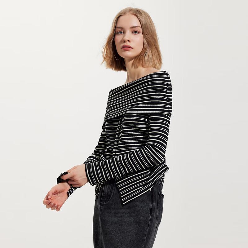 Shetu Off-Shoulder Striped Knit Top