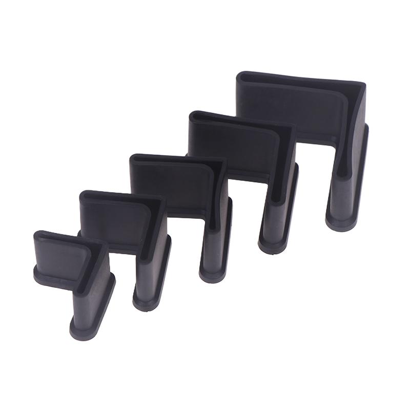 10Pcs L Type Rubber Base Non-Slip Foot Pad Slotted Angle Bar Triangle Feet Shelf Iron Bed Foot Cover Protective Rubber Sleeve