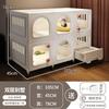 Space Saving Cat Cage with Built-in Litter Box One Room One Bath Pet Villa Indoor Cat House Multi-Level Cats Condo for Home Use