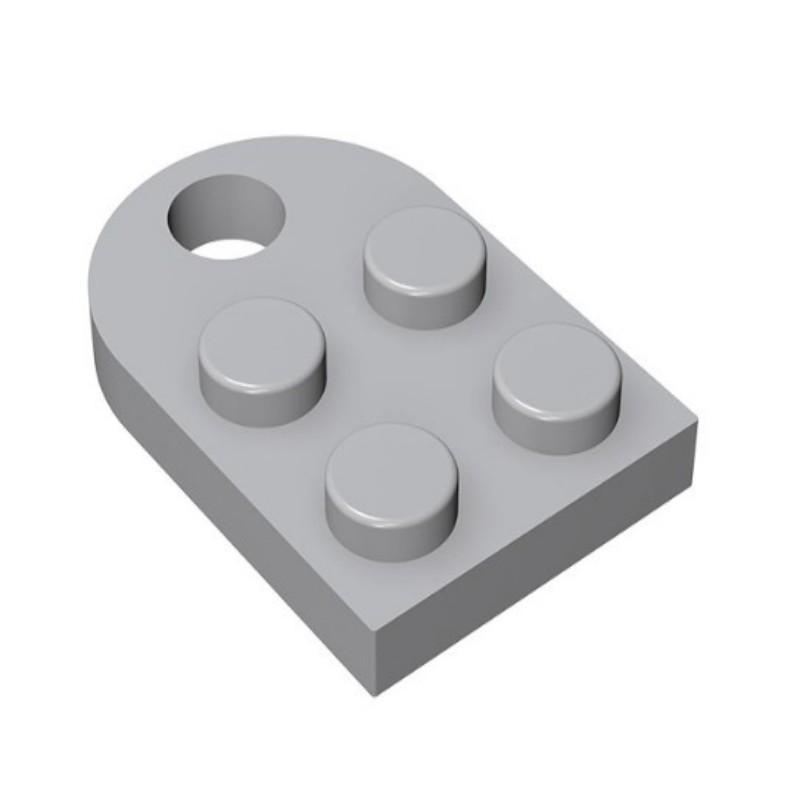 50g 2x2 Single Side Round Edge Plate with Hole - Compatible with 3176 Small Particle Building Blocks MOC Parts