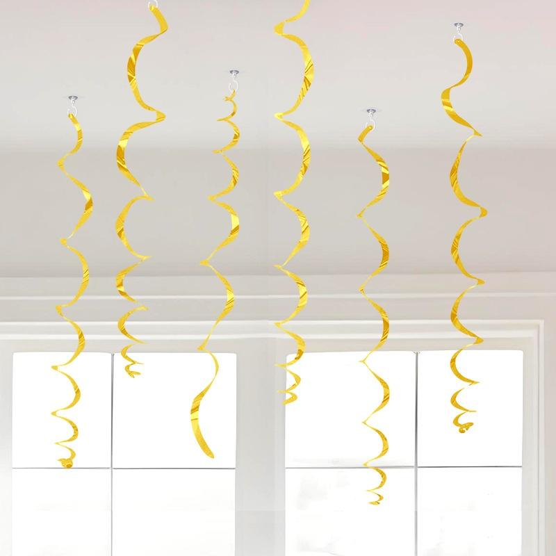 

6/12 шт. ПВХ спіралі для завивки, Декорація для вечірки, Тематичні прикраси для вечірки, Спіралі, що звисають, Підвіска, Спіраль для вечірки, День народження A7-12PCS