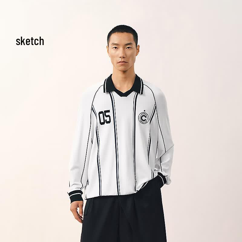 Croquis Men s 2026 Summer Long-Sleeve V-Neck Knitted Shirt M