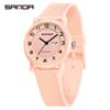 SANDA 3325 Fashion Children's Quartz Watch Dual Calendar Display Waterproof Simple Fashion Children's Quartz Watch