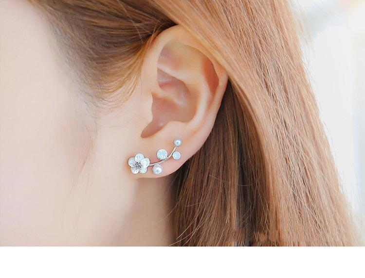 Elegant Women Rhinestone Crystal Flower Ear Stud Drop Statement Earrings Jewelry Elegant Women Rhinestone Crystal Flower Ear Stud Drop Statement Earrings Jewelry