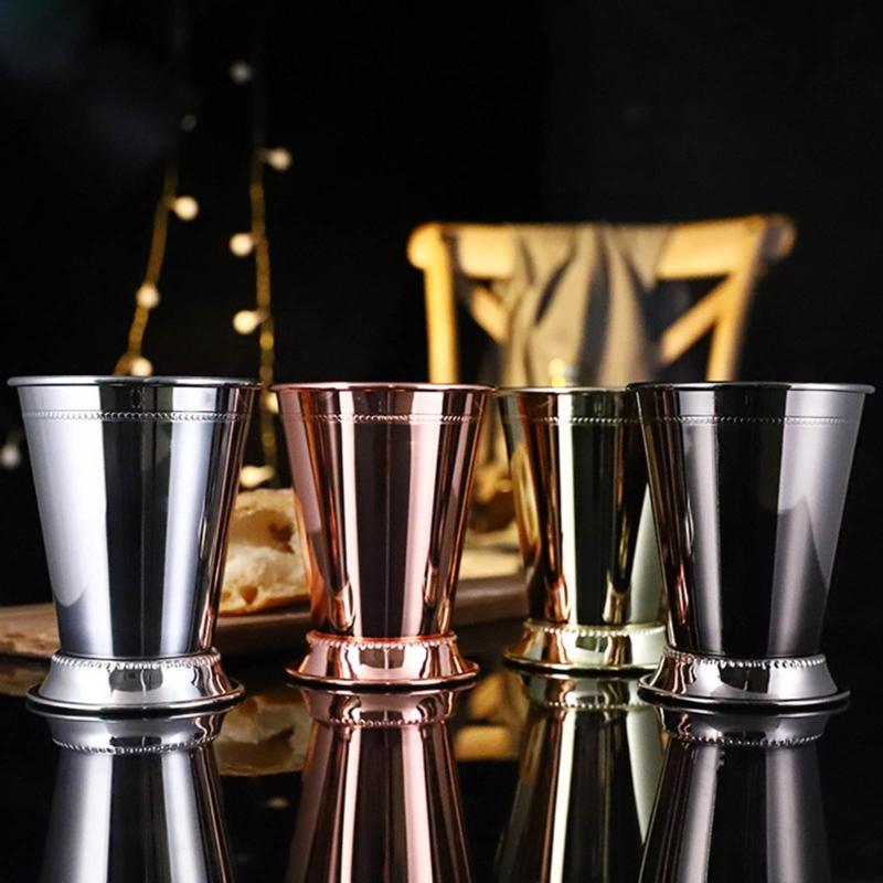 Stainless Steel Moscow Mules Cup Cocktails Cup Tumblers Classic Mints Julep Cups Reusable Metal Glasses for Drinking