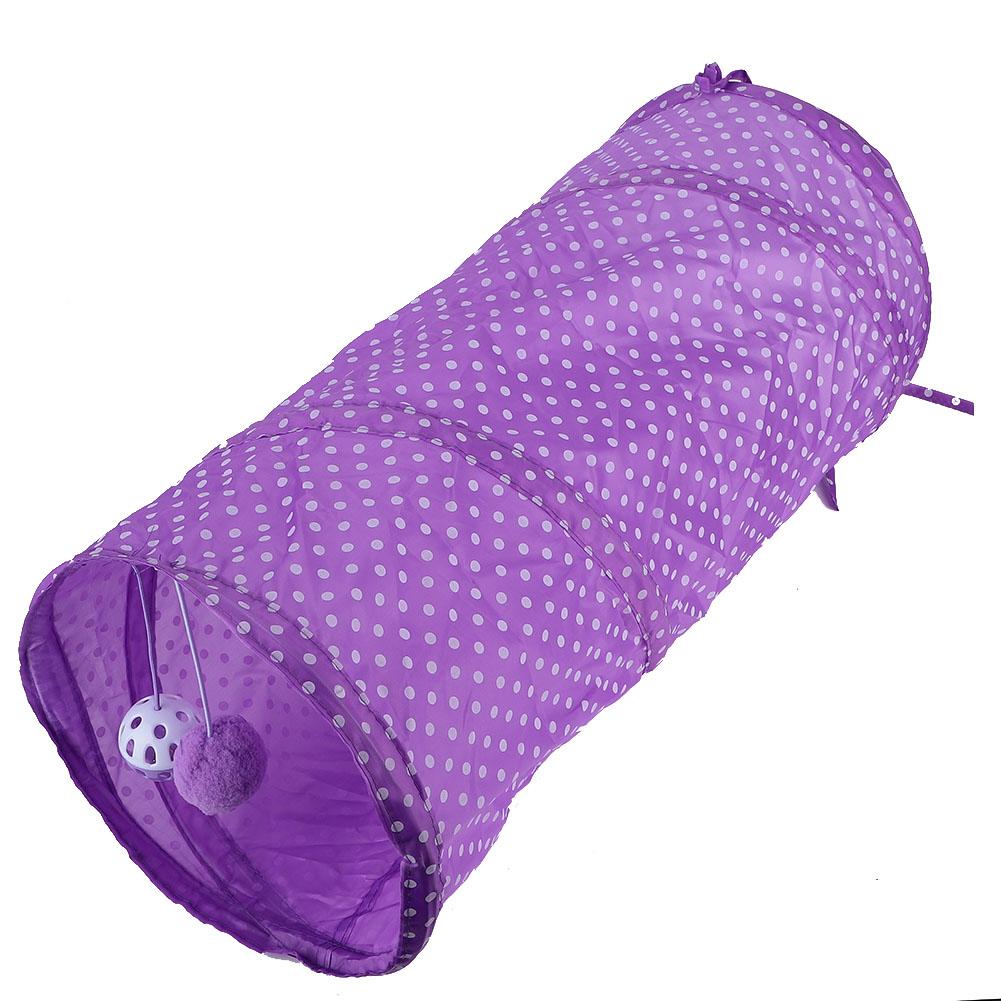 Foldable Cat Dot Tent   Tunnel Bed Toy Interactive Playing Toys Hide Tunnel (Orange)