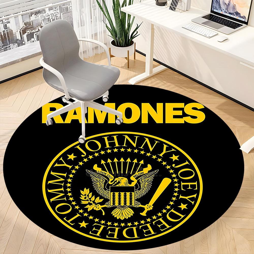 1pc Ramones Seal Office Round Area Rug, Under Office Chairs Bedroom Living Room Home Decor a1022347