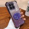 Luxury Shockproof Glitter Holder For Silicone Ring 14TPro Case For Xiaomi 14T 14 Ultra 13 12 Pro With Holder Stand Cover