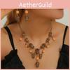 Pendant Skeleton Vintageinspired And Earrings Pack With Alloy Chain For Dressing Holiday