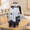 Padded Adjustable Straps Rolling School Backpack Multi-Pocket Stair-Climbing
