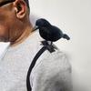 Halloween Black Feathered Crow Lifesize Realistic Raven Prop Handmade Artificial Birds Model for Indoor Outdoor Halloween Party Decor