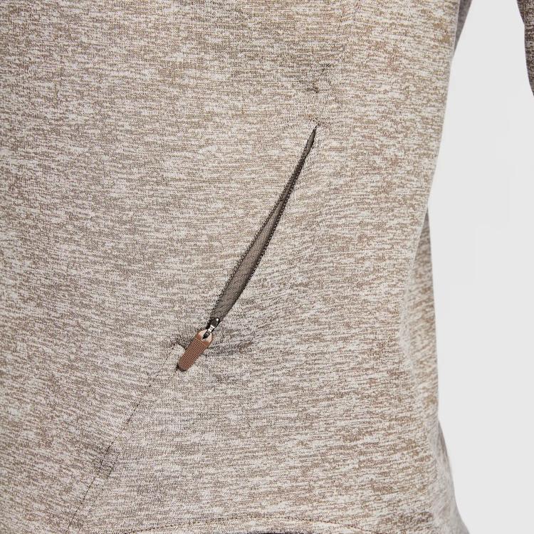 Nike Swift UVDri-Fit Casual Pullover Comfortable Long Sleeve Moisture-Wicking Loose T-Shirt Women Tops Mink-Brown Heather-Pink HQ0500233