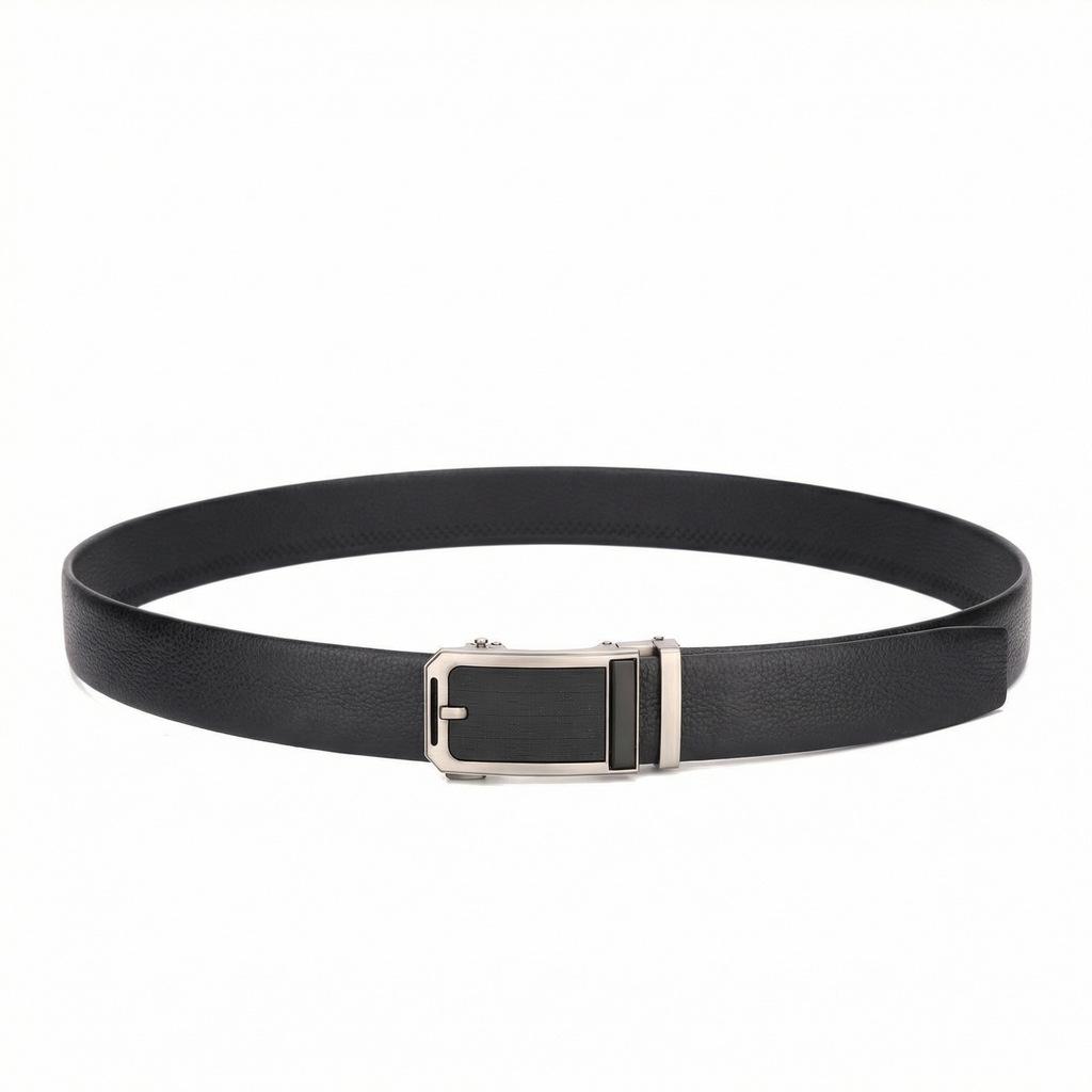 The First Layer Of Cowhide Men'S Belt, The New Genuine Leather High-End Automatic Buckle Belt, And The Young And Middle-Aged Belt.