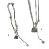 Small Bag Pendant Necklace Adjustable Necklace Titanium Steel Texture Fashion and Trendy Jewelry Suitable for Women