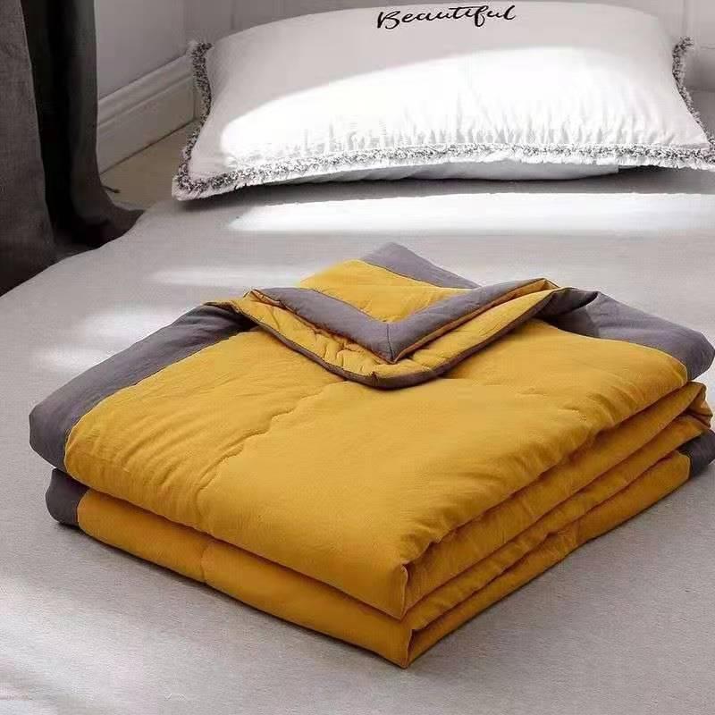 

Bedding:Lightweight Quilt for Summer & Spring, Ideal for Student Dorms, Single & Double Beds for Hot Mild Seasons 100X138cm жёлтый