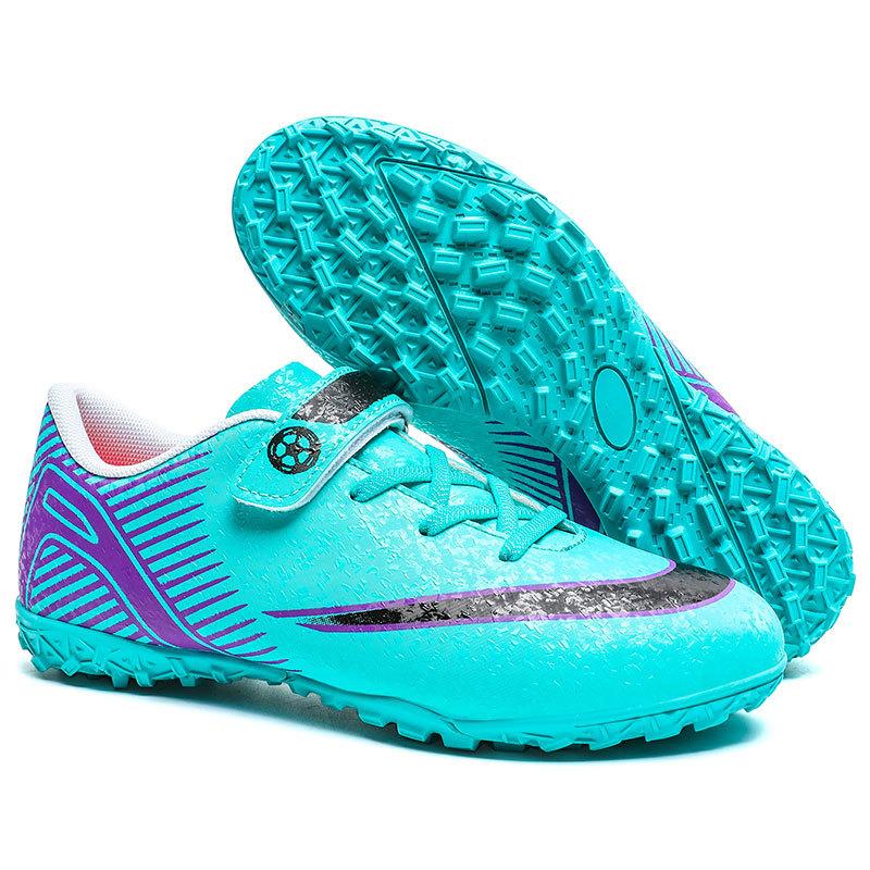 Children's Football Shoes Broken Nails Boys and Girls Anti-skid Training Shoes Velcro Short Nails Artificial Grass Nails