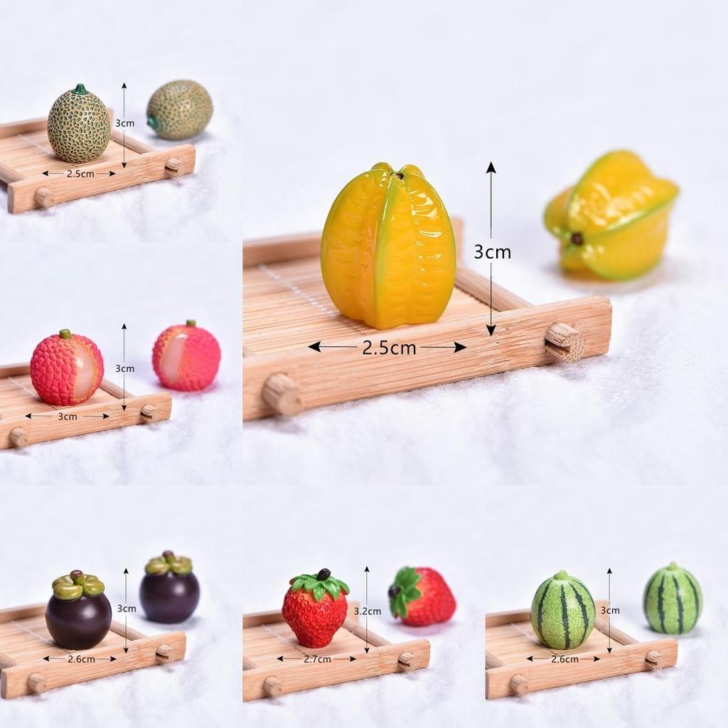 Adorable Cartoon Resin Miniature Fruits For Diy Decor And Craft Projects