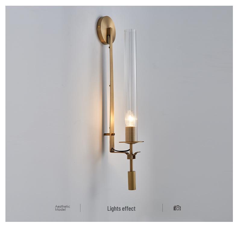 All-Copper Post-Modern Luxury Wall Lamp for Living Room, Bedroom, Study, and Hotel