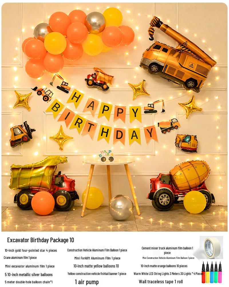 Decoração de Balões de Carro para Festa de Aniversário de Meninos (Idades 2-3)