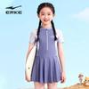 ERKE Girl's Short-Sleeve Skirted One-Piece Swimsuit