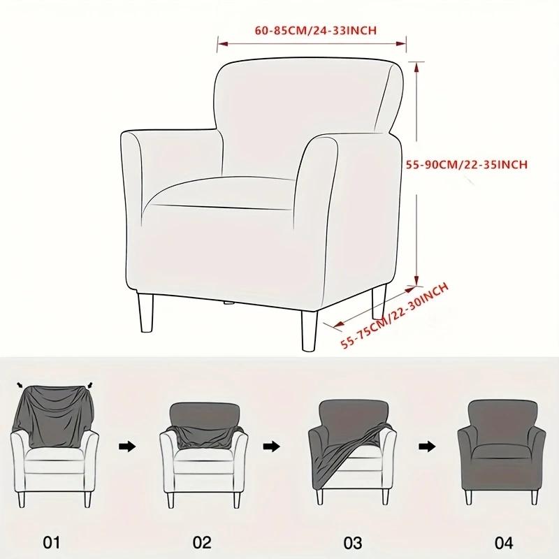Bubble Grid Club Chair Cover Stretch Tub Bar Armchair Slipcovers Leisure Single Sofa Covers Cafe Bar Counter