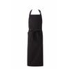 KOEI KM70 (Black), Made In Japan, Long Neck Apron with Chest Cover, 110cm Long, Water-Repellent, Anti-Static, Thick, Heat-Resistant, Unisex