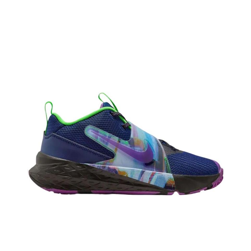 Nike Team Hustle D12 GS Blue Void Vivid Purple Black Kids Sneakers Vivid-Purple-Black HV2291400