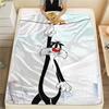 1PC Sylvester the Cat Print Flannel Blanket, High Quality Comfortable for All Seasons, Home Decor, Warmth and Comfort, Perfect for Christmas Gifts