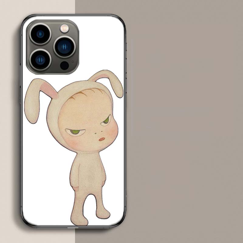 Cute Nara Yoshitomo Art Phone Case For Iphone 17 Air 15 Pro 14 Plus 16 Pro Max 17E 16E 12 13 Mini 11 Cover Cute Fundas
