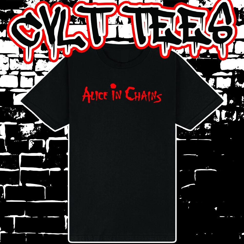 Alice in Chains LOGO style Tee ~ 100% Cotton Unisex T-Shirt S