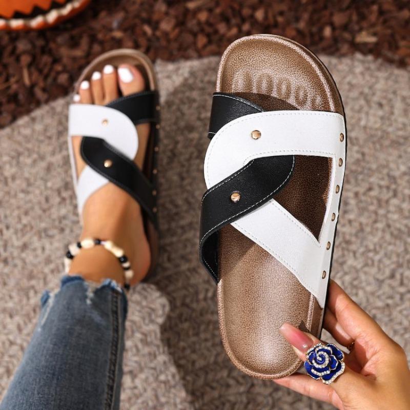 Fashion New Summer European and American Large-size Fish Mouth Cross Thick-soled Sandals for Women