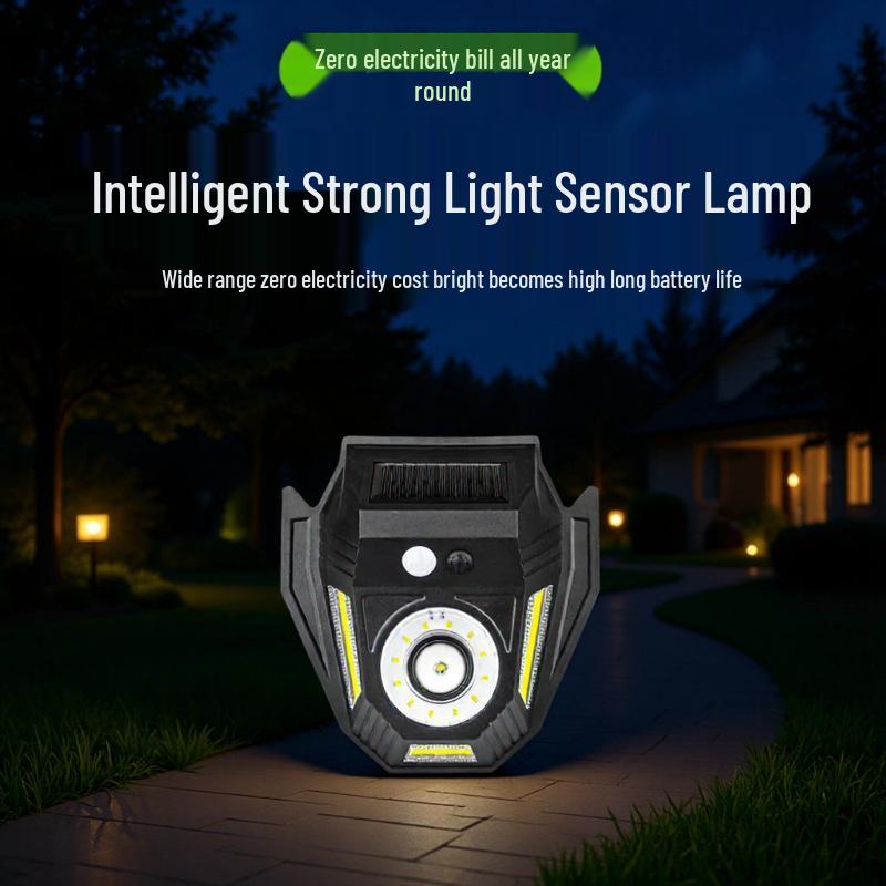 Wasserdichte LED-Außenleuchte mit intelligentem Sensor und Solarbetrieb für den Hof