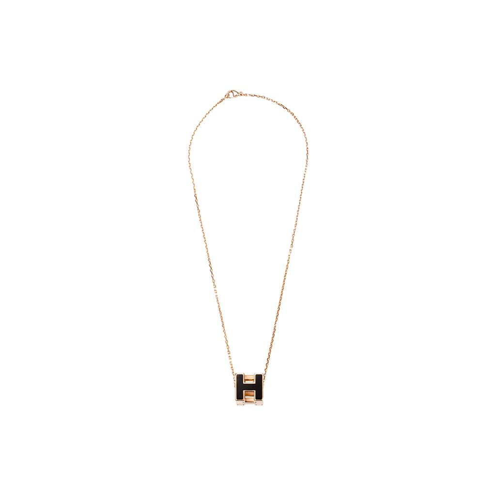 Hermes Cage DH Classic Logo Pendant Necklace Women Necklace H143991FO03
