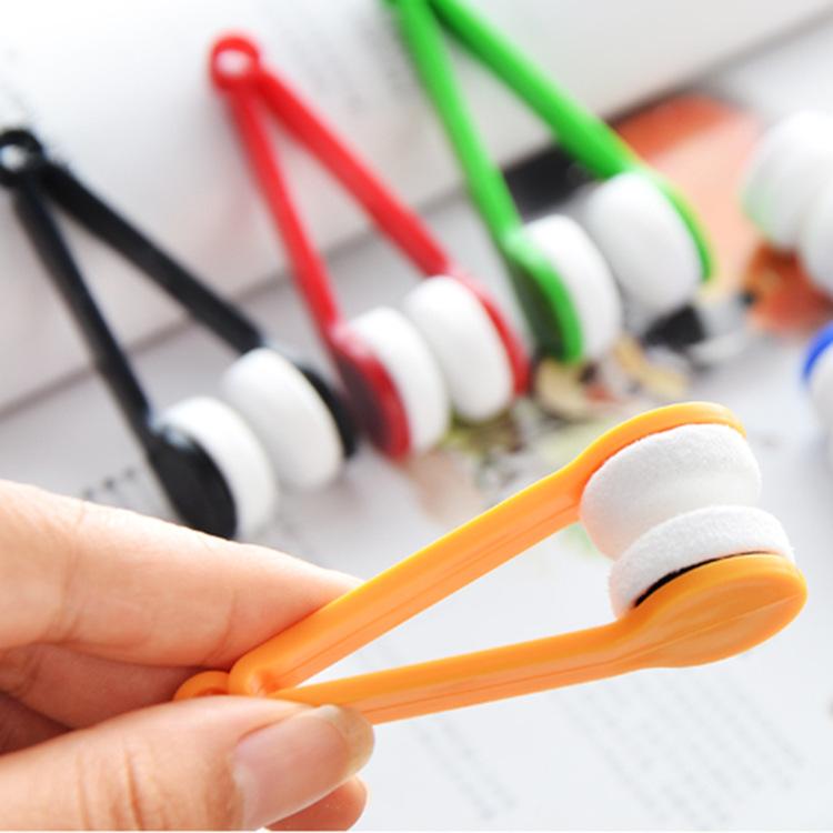 Portable glasses wipe/cleaning brush, lens clip, lens glasses cleaning wipe, glasses cleaning tool