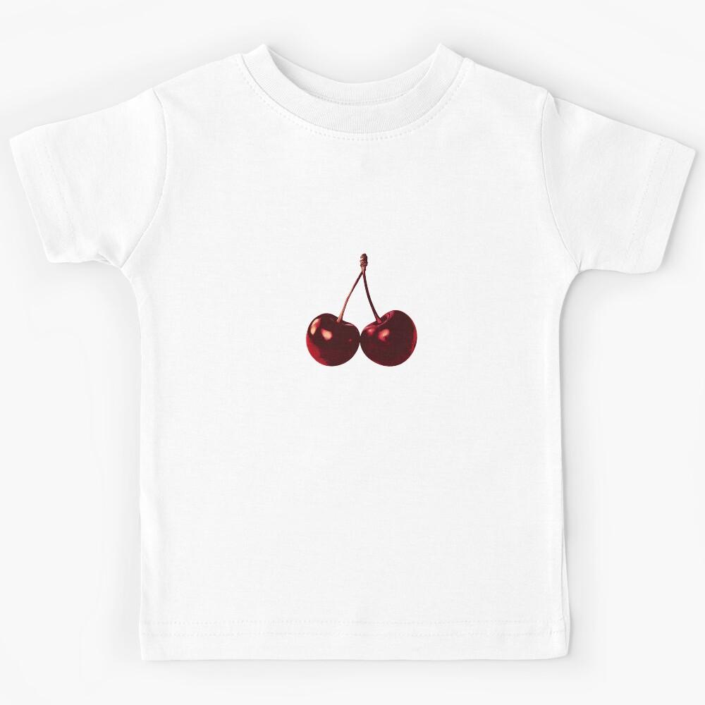 Vintage Cherry Aesthetic – Retro Fruit Illustration Kids T-Shirt 170