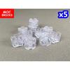 50pcs / lot MY OWN CREATION Blocks Transparent Clear Plate Block 1x1 1x2 1x4 1x6 02426 4070 Learning Building Blocks Children Playthings