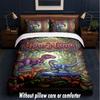 Dinosaur Theme Custom Text Or Name 3Pcs Bedding Set,1 Flat Sheet & 2 Pillowcases Personalized Home Bedding