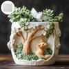 Glacier Mammoth Relief Succulent Plant Pot Resin Silicone Mold Elephant Glacier Storage Box Mold Stripe Plaster gypsum Mold