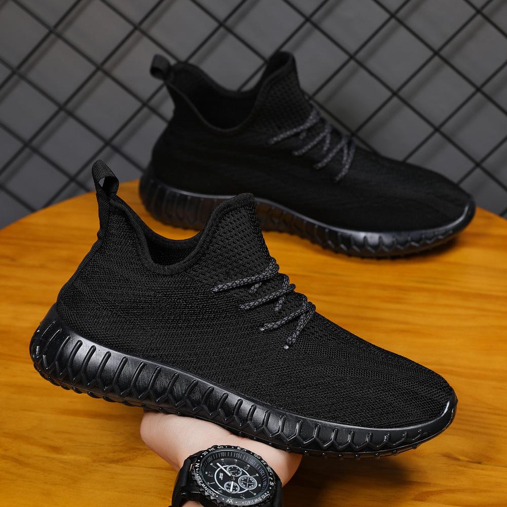 Casual Shoes for Men In Autumn New Coconut Shoes for Men Flying Knitted Breathable Running Shoes for Foreign Trade Fashion Casual Men's Shoes