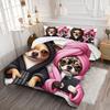 Cute Dogs Bedding Set Princess Duvet Cover Set Quilt Cover With Pillowcase For Bedroom Decor Birthday Gift For Husband And Wife