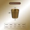 Gold Retro Double-Walled Insulated 304 Stainless Steel Water Cup with Diamond Texture 