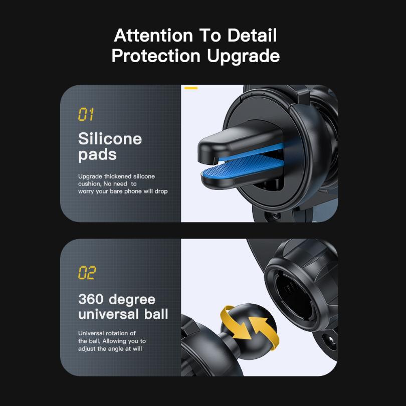 Essager Sechs Punkte Schwerkraft Auto Telefon Halter Air Vent Clip GPS Halterung Ständer für IPhone 14 Samsung Xiaomi Smartphone Halter Unterstützung